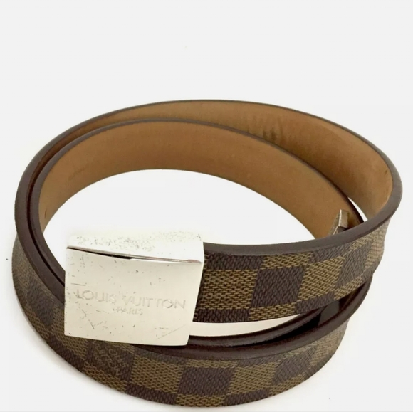 LOUIS VUITTON CEINTURE BROWN LEATHER MENS BELT/C0055 - Picture 11 of 11